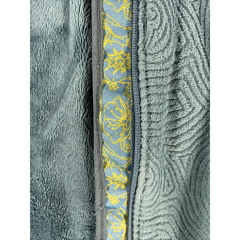 L.L. Bean Women's Full-Zip Fleece Jacket Teal Swirl Pattern Size Small Regular - Picture 13 of 13